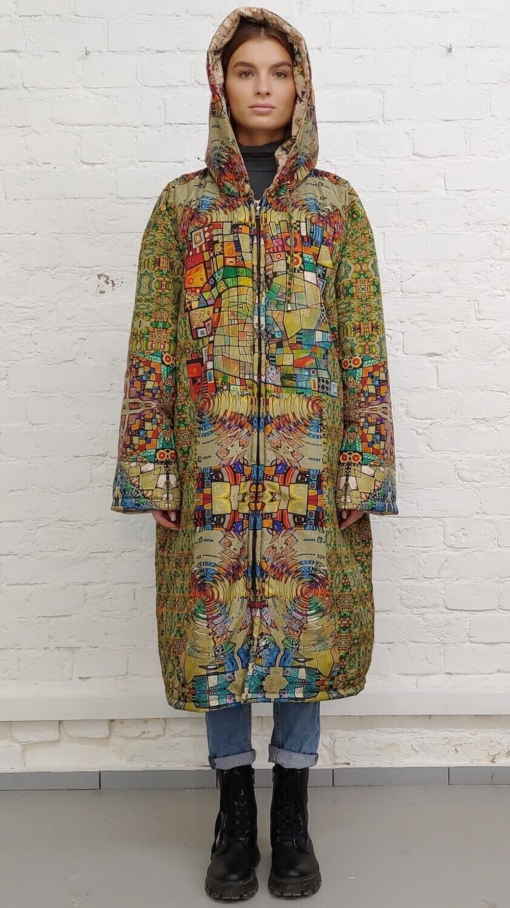 Двустороннее пальто-парка