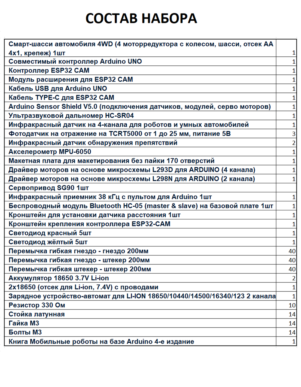 Большой набор 4WD РОБОТ ARDUINO МП-КИТ 4WD