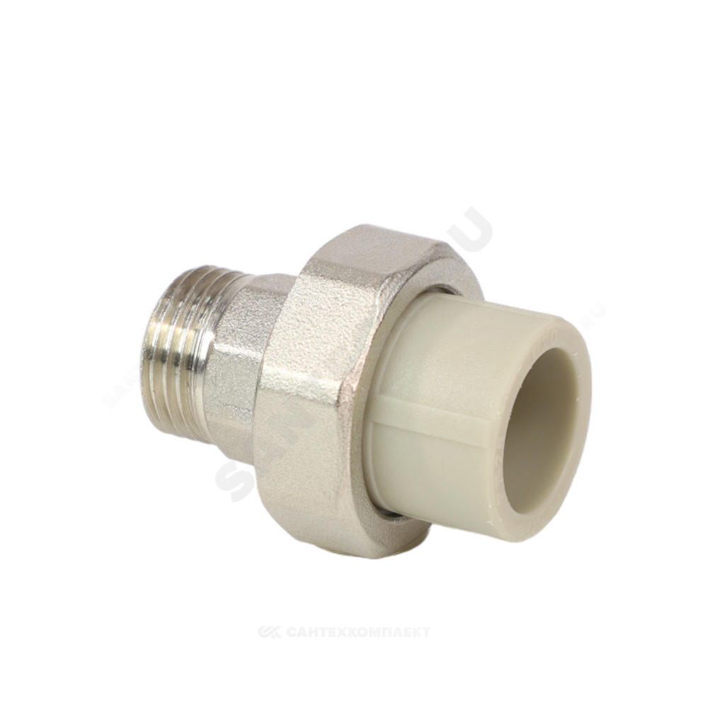 Муфта PP-R комбинированная разъемная серая Дн 32х1 1/4" НР VALFEX 10156132Г