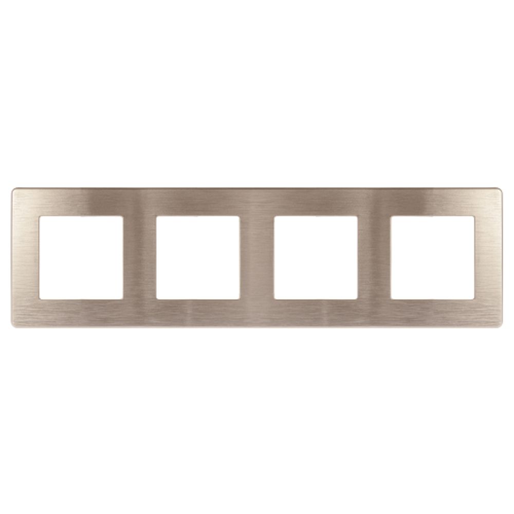 Рамка для розеток и выключателей ЭРА Серия 12 12-5104-13 на 4 поста, Сатин, бронза