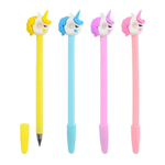 Карандаш вечный, чернографитный, Basir, серия "Единорог пончик", с фигуркой на корпусе