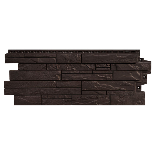 Панель фасадная Grand Line Classic Скала шоколадная 1110х410 мм