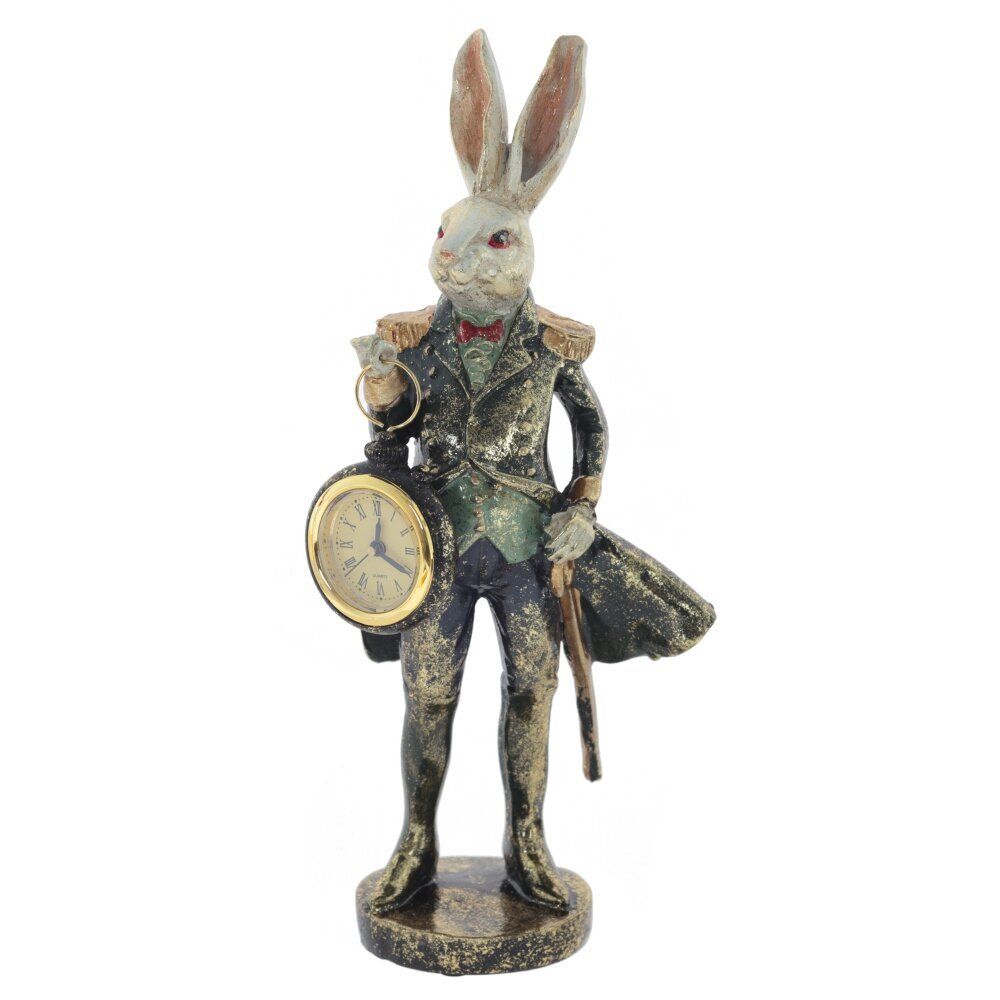 GAEM Фигурка декоративная "Кролик" с часами (LR44x1), L13,5 W11 H30,5 см