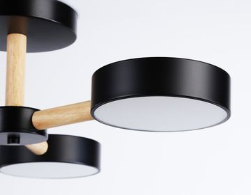 Подвесной светодиодный светильник с пультом 40W 3000K-6400K FL4823/3 BK черный Comfort LineTech Ambrella