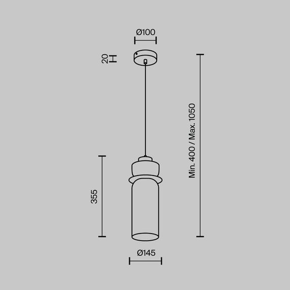 Подвесной светодиодный светильник Modelux Modestyle MS.1410.120 BS