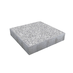 Тротуарная плитка КВАДРАТ 500х500 мм - Стоунмикс Белый с черным