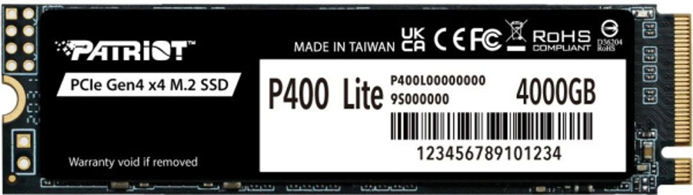 Накопитель SSD M.2 2280 Patriot Memory P400 Lite 4000 ГБ