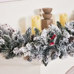 Хвойная гирлянда заснеженная "Glace" литая+пвх