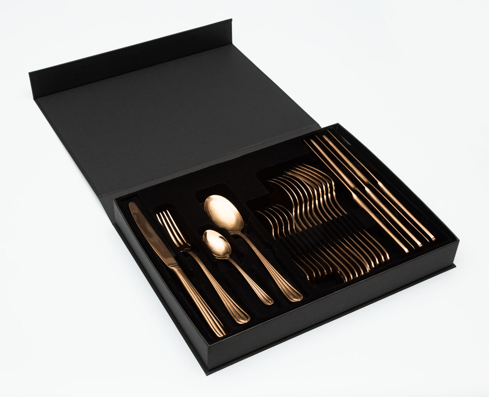 Набор DUO bronze 92-93столовые приборы Belo Inox Медный