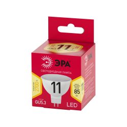 Лампа светодиодная ЭРА RED LINE LED MR16-11W-827-GU5.3 R GU5.3 11 Вт софит теплый белый свет | Лампы cветодиодные Точечные (Софиты) (MR, PAR)