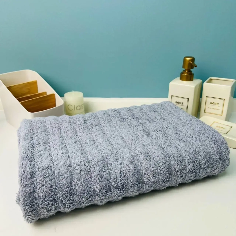 Полотенце махровое 70*140см «FLUFFY» цвет серый жемчуг 08-190, плотность 500гр/м2