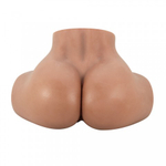 Мастурбатор реалистичный двойной Hailey с вибрацией (анус+вагина) коричневый