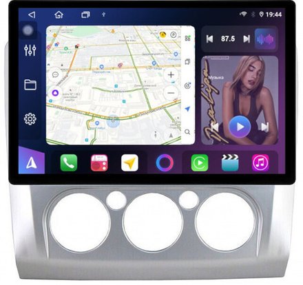 Магнитола для Ford Focus 2 2004-2011 (кондиционер) - FarCar BX877 монитор 13" 2K QLED на Android 13, TS10, 6+128, CarPlay, 4G SIM-слот