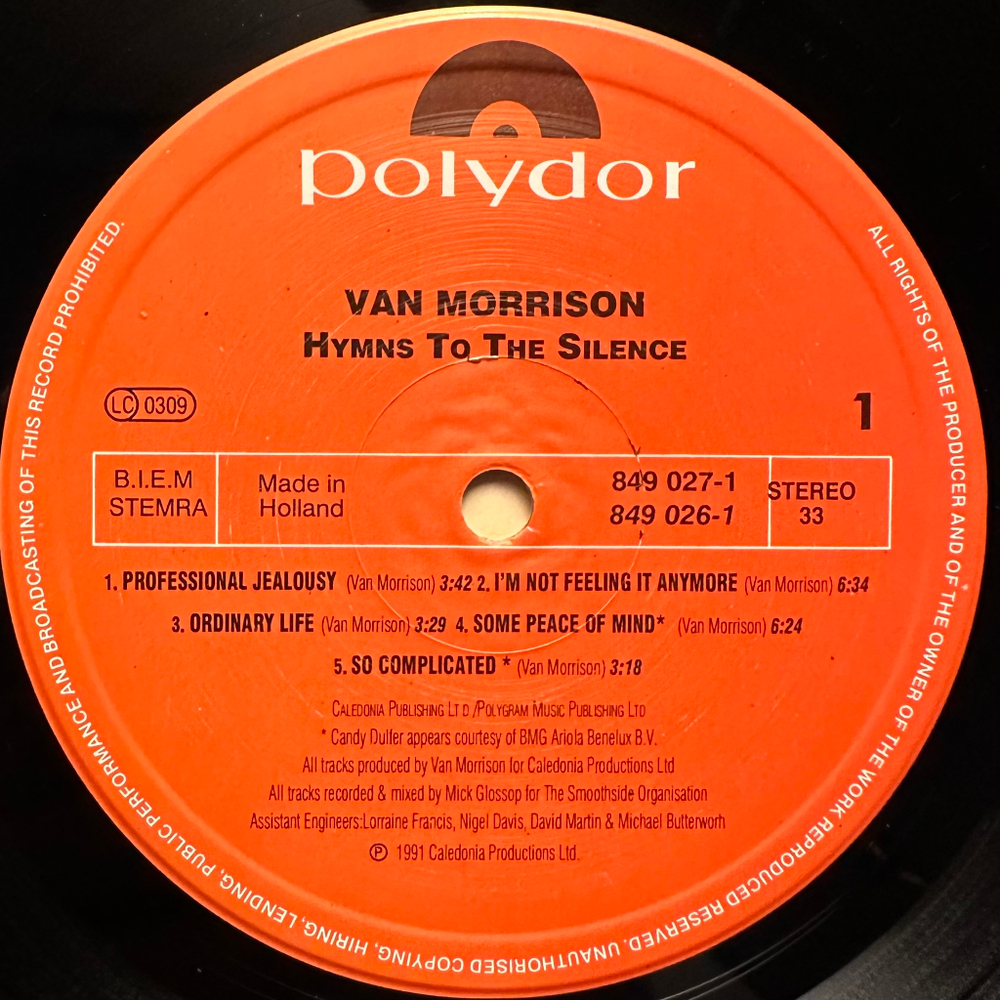 Van Morrison - Hymns To The Silence 2LP (Голландия 1991г.)