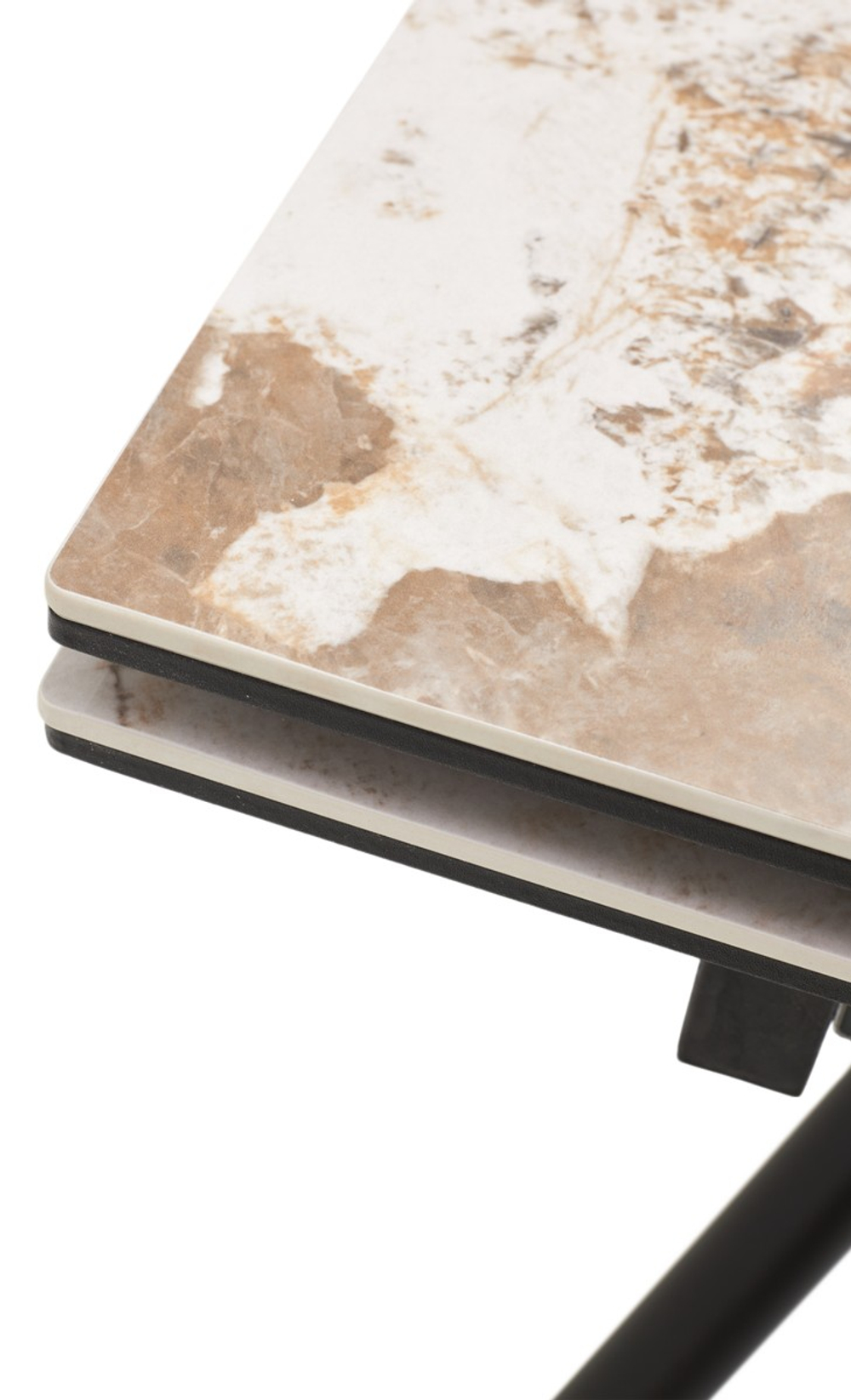 Стол М-City DISAUR Либерти 140 Пандора (Pandora), керамика, Черный каркас