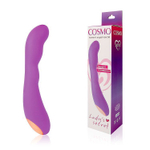 Фиолетовый силиконовый вибромассажер - 22,2 см. (Цвет: фиолетовый)