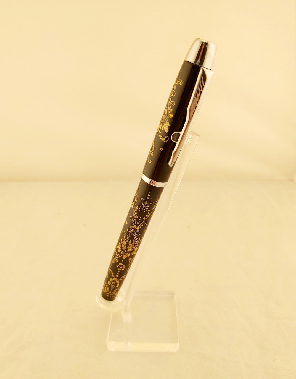 Набор Стакан для ручек "Москва" и шариковая авторуручка с росписью Палех