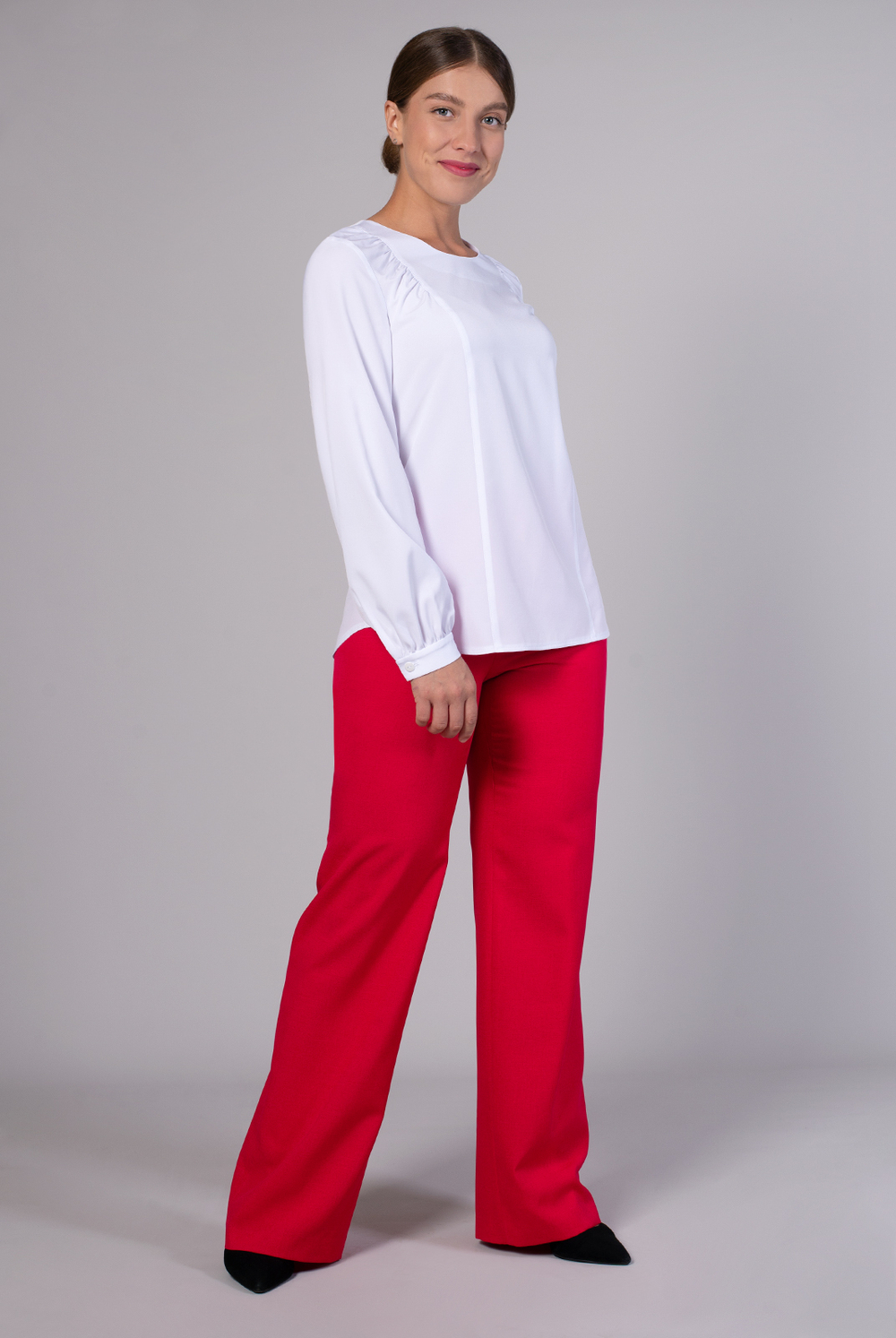 Блузка женская 4075АП, белый #86Бел094075АП