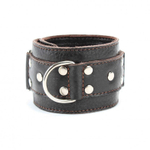 Коричневые кожаные наручники