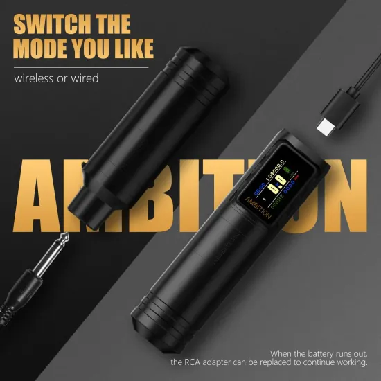 Ambition "NINJA MAX" (беспроводная машинка для профессиональной татуировки)