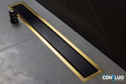 Душевой лоток Pestan Confluo Premium Line 850 Black Glass Gold