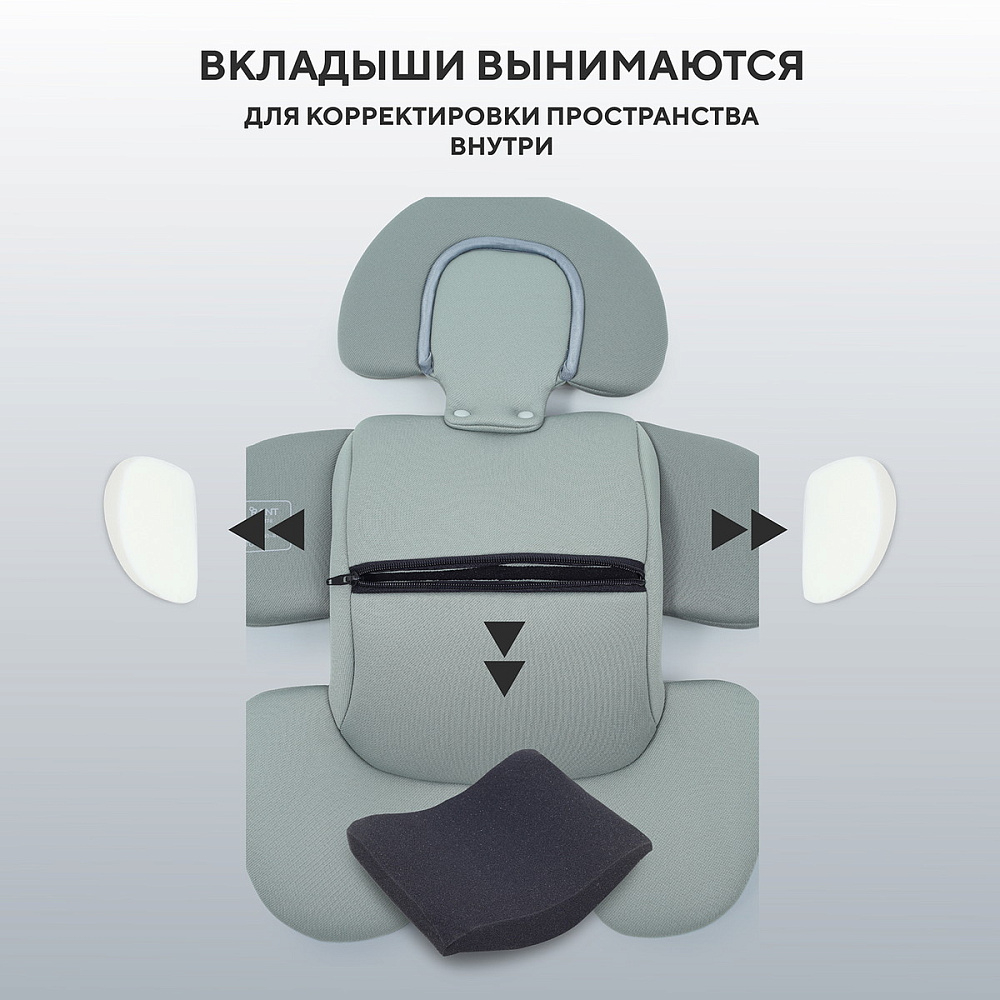 Детская коляска Rant Teo Soft 3 в 1 с автокреслом Aster Zero Olive Graphite