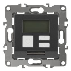 12-4111-12 ЭРА Терморегулятор универс. 230В-Imax16А, IP20, Эра12, графит