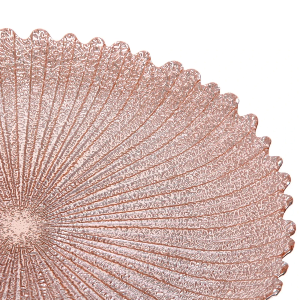 Тарелка 32см «Нимфа» розовое золото