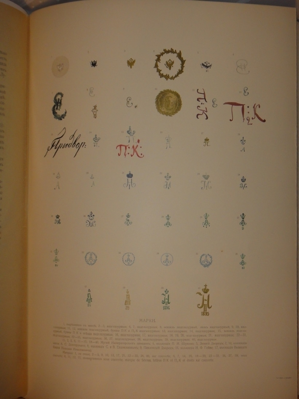 "Императорский фарфоровый завод. 1744-1904". Под редакцией барона Н.Б. фон-Вольфа. 1906г.