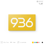 Номер на дверь 936, табличка на дверь для офиса, квартиры, кабинета, аудитории, склада, желтая 120х70 мм, Айдентика Технолоджи