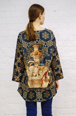 Туника "Единорог", по мотивам средневековых фламандских шпалер
