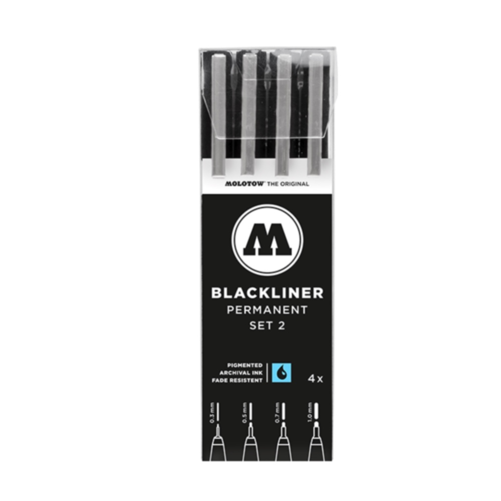Набор Molotow BLACKLINER Set #2 - 4шт