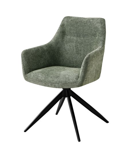 Стул обеденный поворотный Eva серо-зеленый