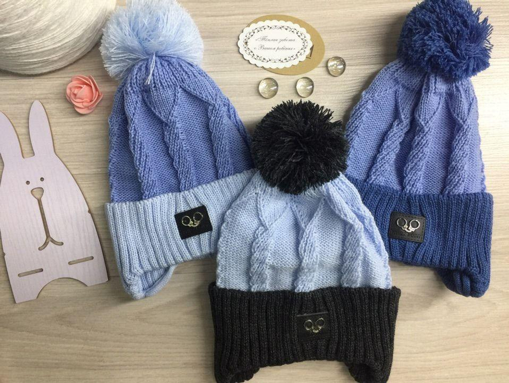 Шапка на завязках (48-50(3-5 лет), цвет микс )