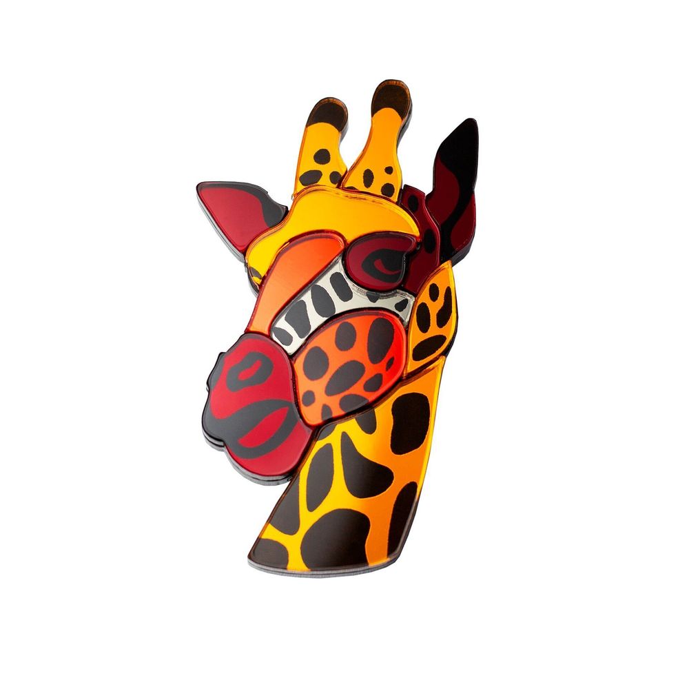 Жираф / Giraffe, brooch, Red Жираф / Giraffe, brooch, Red