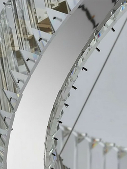 Люстра подвесная светодиодная Lanbos, LED 55 Вт, до 15 кв м, серебро