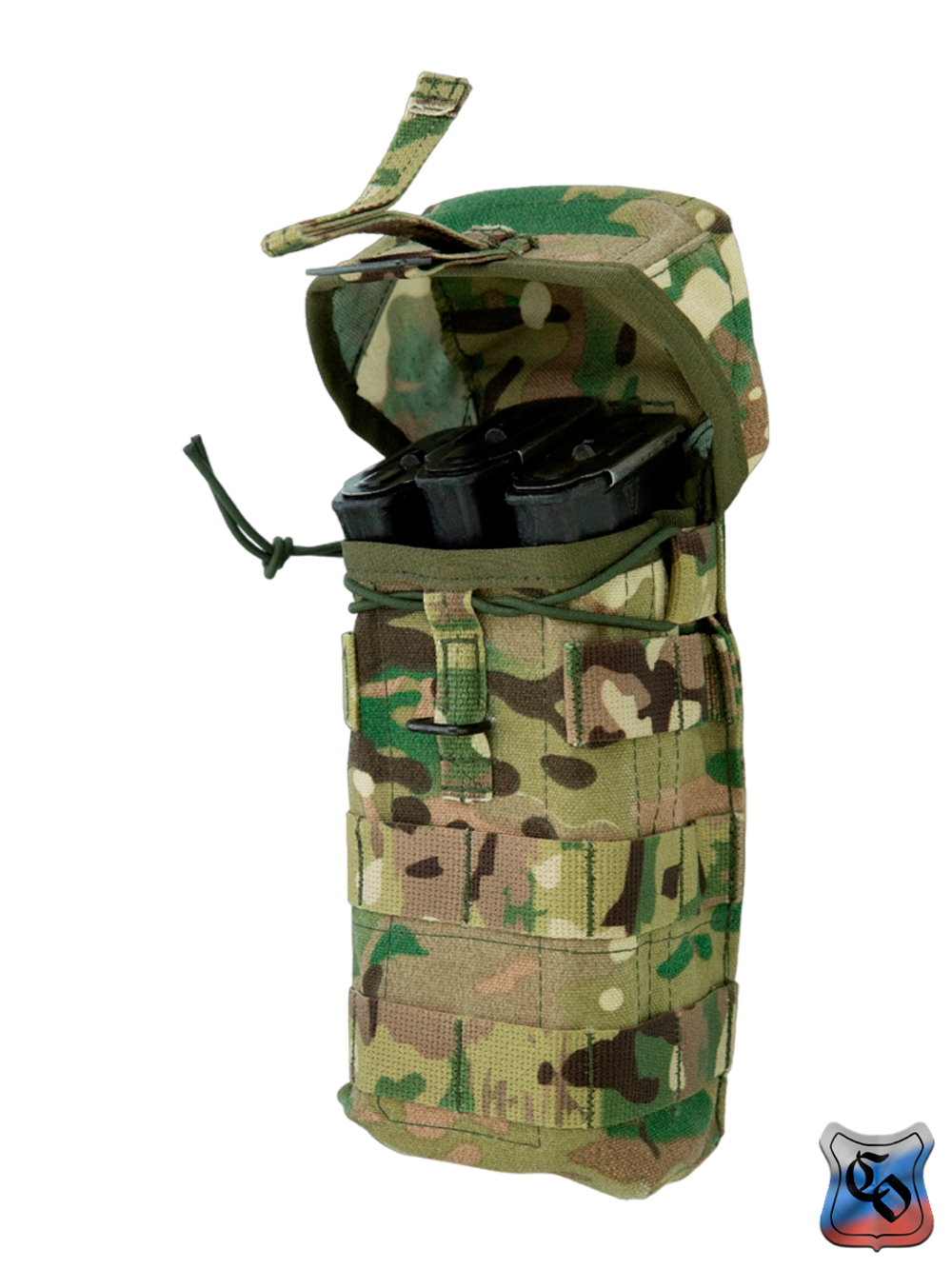 Подсумок SSO АК 2 MOLLE с бесшумной застёжкой и утяжкой. Мультикам