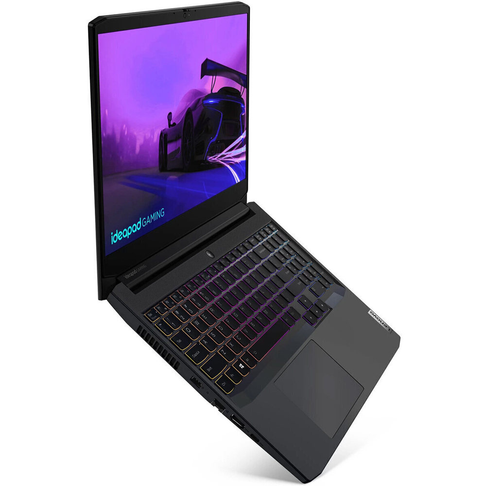 Ноутбук Lenovo ideapad Gaming 3-15ACH6. Производитель CPU: AMD, Линейка CPU: Ryzen 5, CPU: Ryzen 5 5600H, RAM: 8Gb, SSD: 512Gb, GPU: Nvidia RTX3060 6Gb, Диагональ: 15.6", Разрешение: 1920*1080, Тип экрана: IPS 120hz, OS: DOS, BackLight: RGB, Цвет: чёрный