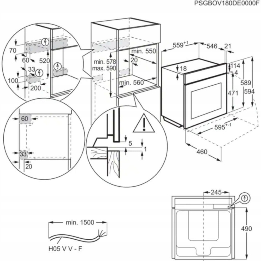 Встраиваемый электрический духовой шкаф Electrolux KOCBP39X