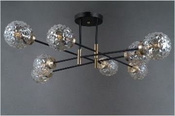 40217MD/8 MBK+AB (1) Люстра (NW)