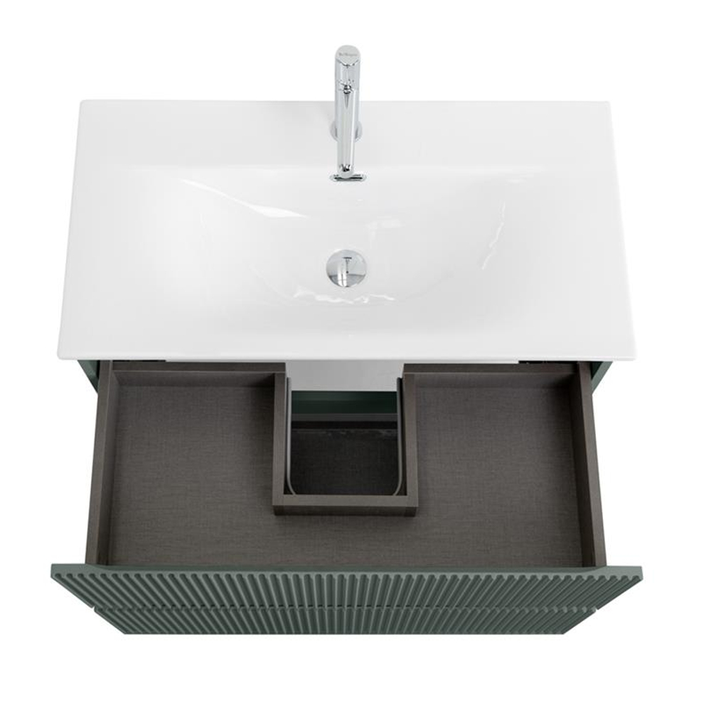 Тумба с раковиной подвесная BelBagno UNO-MINI-800-2C-SO-VO Еловый матовый, раковина белая BB-8099-3-80