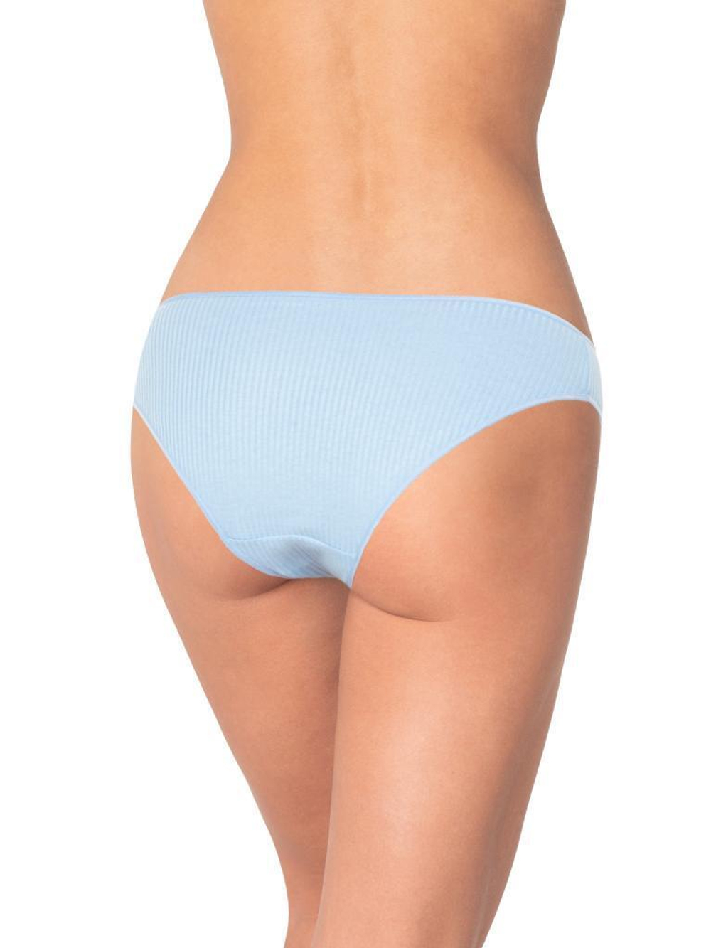 Классические трусики-слипы в рубчик (Размер: S) (Цвет: серый)