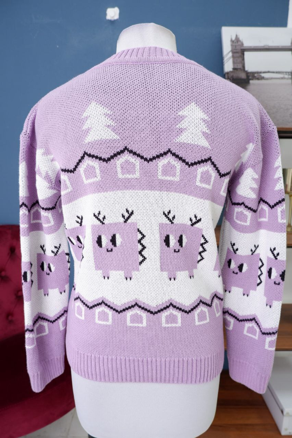 Свитер с принтом 44-46 размер, новый