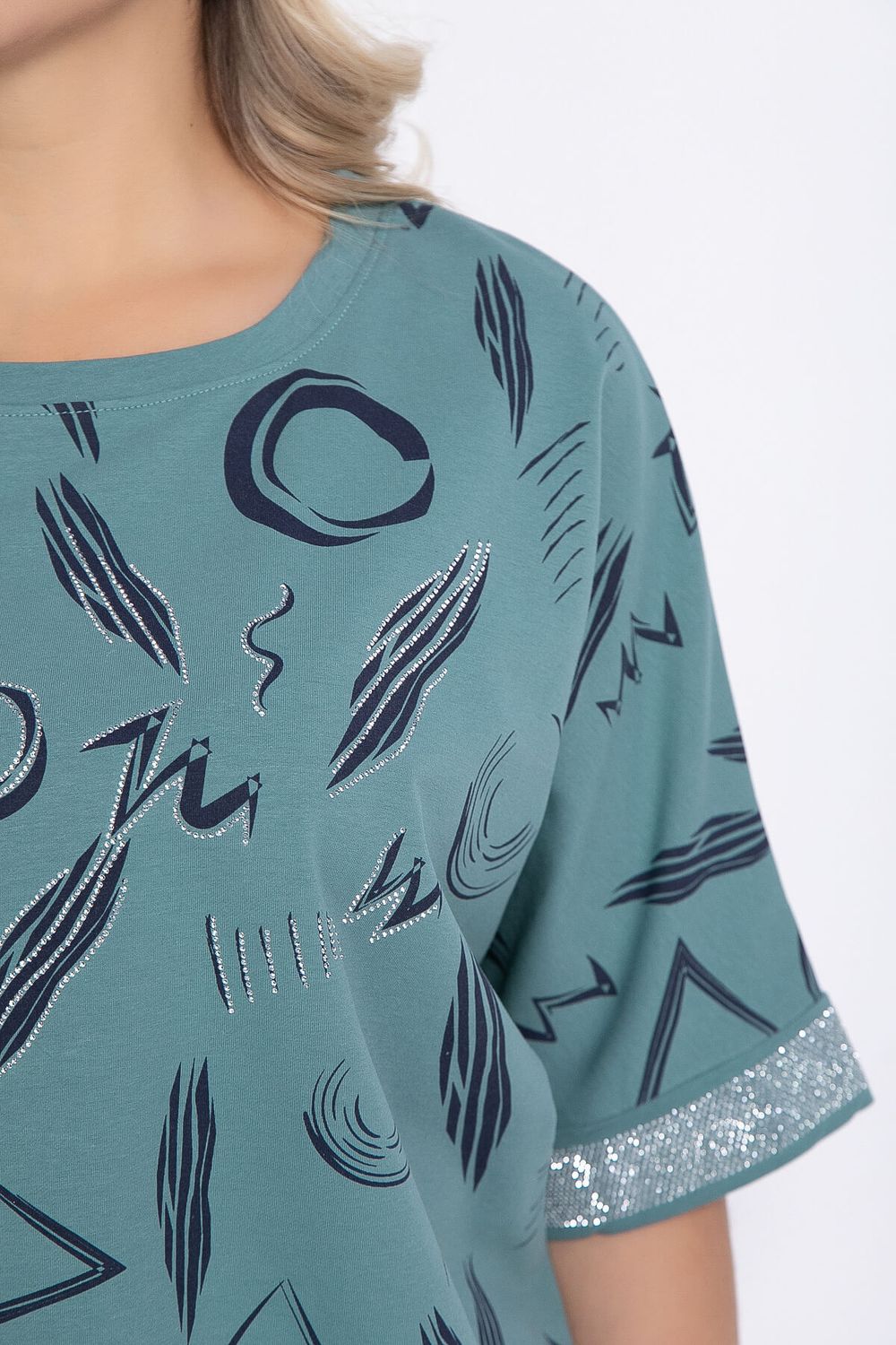 Блуза Симона (олива) Б12293-20 LT Collection