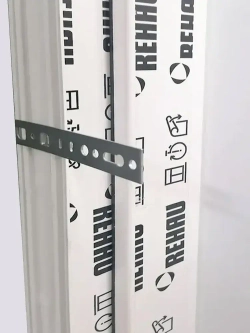 Анкерная пластина для окон, REHAU, 10шт. Металл 1,5мм. Длина 150мм. Подходит для окон РЕХАУ, Брусбокс, Грюндер, Reachmont, Монблан.