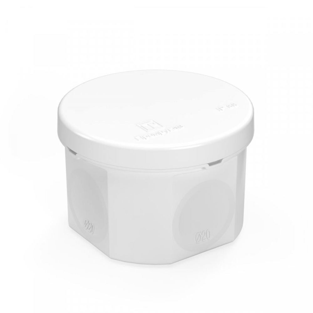 Коробка распред. 60-0110-9003 для п/м двухкомпонентная (HF) белая 70х50 (168шт) Промрукав