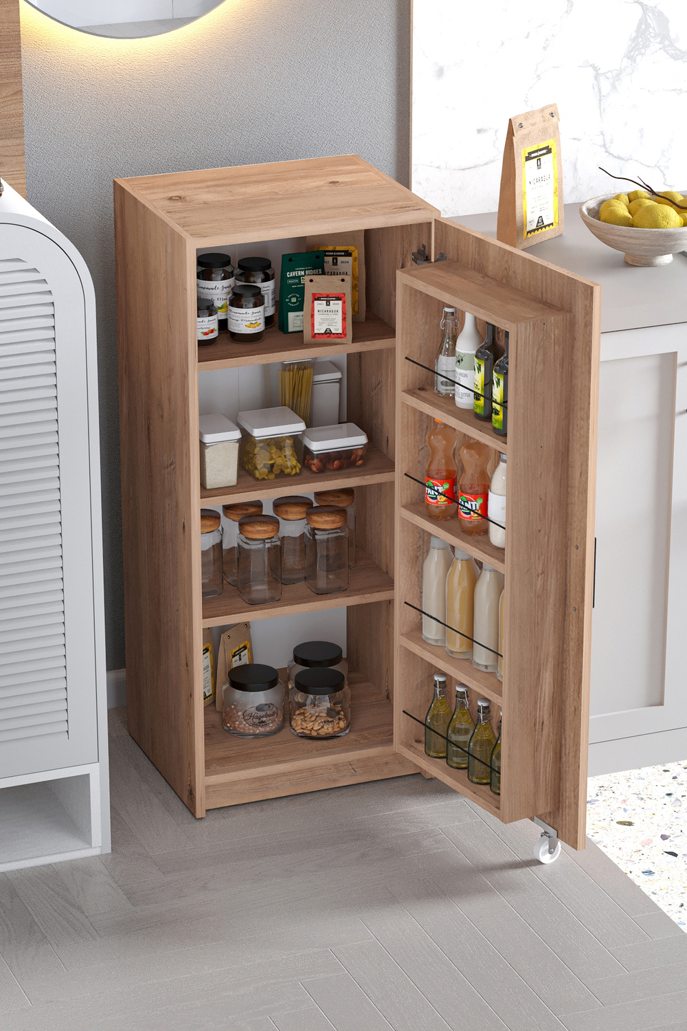 Шкаф для кладовой ATLAS - сосна