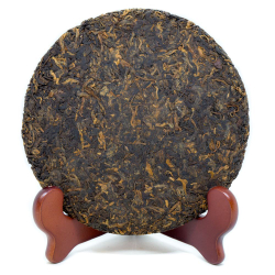 59320 Чай прессованный черный Пуэр Шу "Сэнчжун, Булан Шань", ци цзы бин 357гр