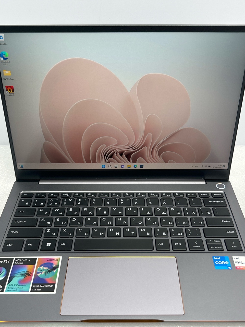 Ноутбук Machcreator Prime X14 (JB0C1E001RU) 14.1"/Intel Core i5-12450H/RAM 16GB/SSD 1024GB/Intel UHD Graphics/2880x1800/IPS/120Hz/Windows 11/Подсветка кл-ры: LED/Серый. Состояние: A1