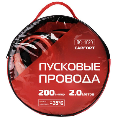 Провода пусковые CarFort BC-1020, 200 А, 2 метра, сумка
